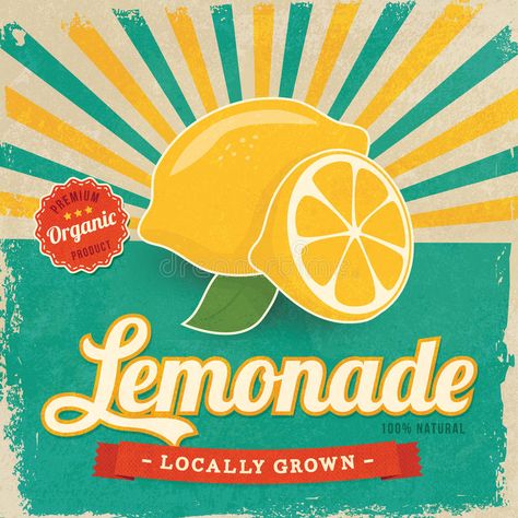 Colorful vintage Lemonade label. Poster vector illustration , #sponsored, #Lemonade, #vintage, #Colorful, #label, #illustration #ad Vintage Lemonade, Organic Lemonade, Tin Bar, Healthy Advice, 카드 디자인, Retro Sign, Affinity Designer, Illustration Vintage, Vintage Metal Signs