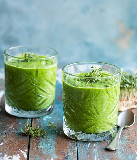 Groene gazpacho Lekker fris - Miljuschka Gazpacho, Diner, Snack Recipes, Food And Drink, Sauce, Healthy Recipes, Snacks, Drinks, Tableware