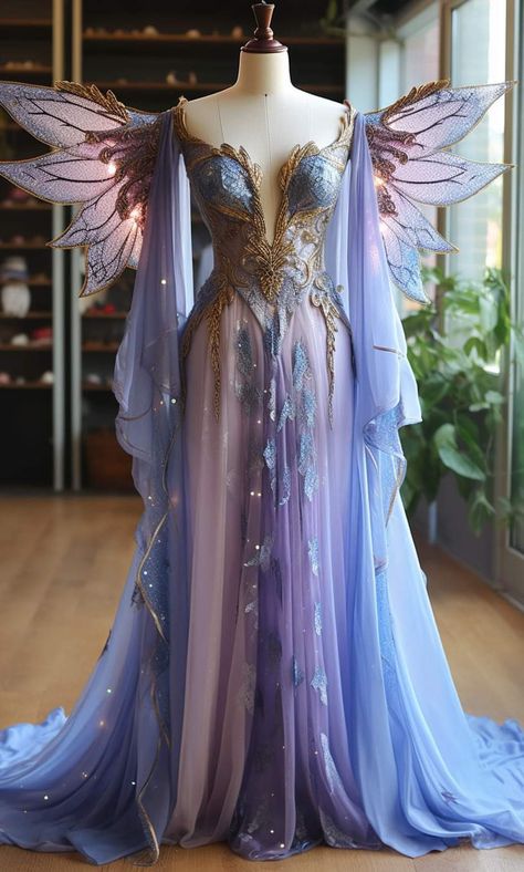 Fantasy Ball, Gowns Aesthetic, Elven Dress, Magical Dress, Fair Outfits, Fairy Dresses, Ren Fair, Fairy Wedding, Fantasy Dresses