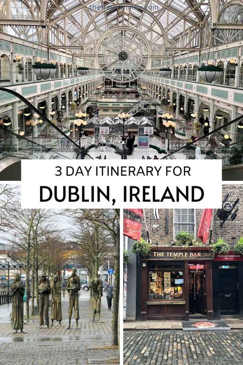 Dublin Temple Bar, St Stephens shopping Mall and the Famine Memorial 3 Days In Dublin Ireland, Things To Do In Dublin, 4 Days In Dublin Ireland, Things To Do In Dublin Ireland, Day Trips From Dublin Ireland, Dublin Itinerary, Dublin 3 Days, Dublin 2 Day Itinerary, Dublin House