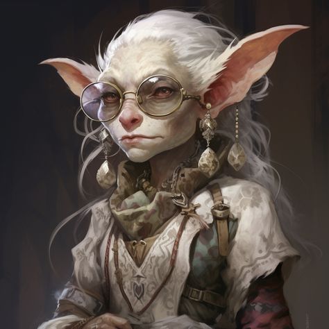 Unusual Dnd Characters, Orcs Dnd, Goblin Cleric, Archfey Art, Dnd Npc Characters, Goblin Rogue, Dnd Librarian, Goblin Cleric Dnd, Dnd Villain Art