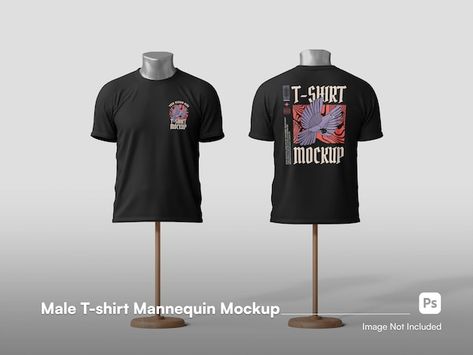 Front view men tshirt with mannequin 3d ... | Premium Psd #Freepik #psd #wear #fashion #figure #clothing 3d Tshirt Mockup, Jersey Mockup Psd Free, Mockup Tshirt Black, Oversized Tshirt Mockup Front And Back, Gildan 64000 Mockup, Fashion Figure, Men Tshirt, Psd Icon, Front View