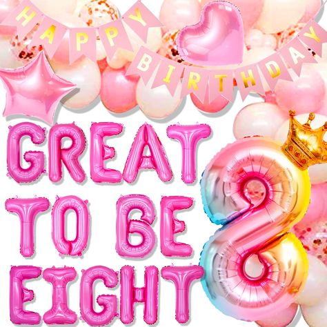 8 Year Birthday Theme, Great 8 Birthday Party, 8 Birthday Theme, Its Great To Be 8 Birthday Party, Six Year Old Birthday Theme, Eight Is Great Birthday, 8 Yr Birthday Party Ideas, 8 Is Great Birthday Party, 8 Birthday Party Ideas For Girl