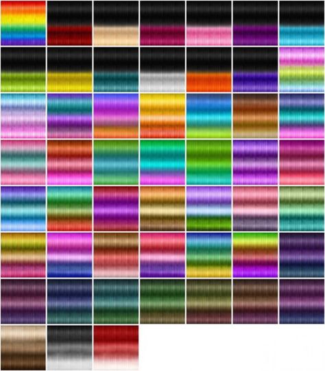 Sims 4 Hair Color Palette Cc, Sims 4 Cc Hair Color Swatches, Sims 4 Hair Color Cc, Sims 4 Hair Color, Imvu Hair Texture, Imvu Hair, Hair Color Swatches, Sims Builds, Hair Color Streaks