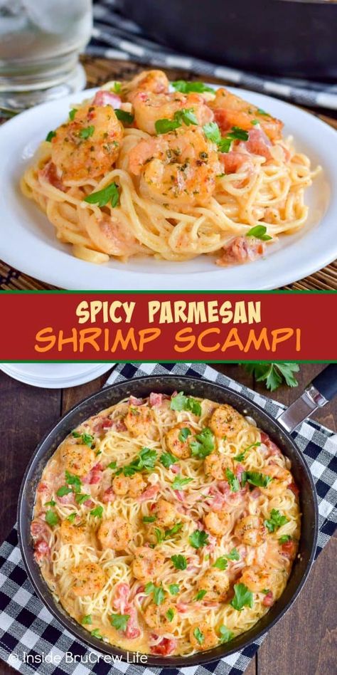 Parmesan Shrimp Scampi, Parmesan Shrimp, Shrimp Parmesan, Shrimp Scampi Pasta, Easy Shrimp Scampi, Scampi Pasta, Homemade Cheese Sauce, Creamy Parmesan Sauce, Menu Recipes