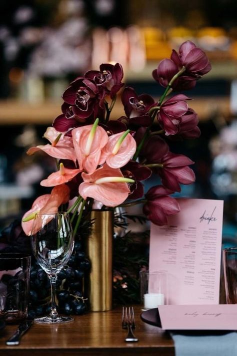 Inside a bridal PR's moody Melbourne winter wedding - Vogue Australia Stephanie Scott, Anthurium Bouquet, Melbourne Winter, Small Bridal Parties, One Day Bridal, Anthurium Flower, Wedding Elements, Party Planners, Moody Wedding