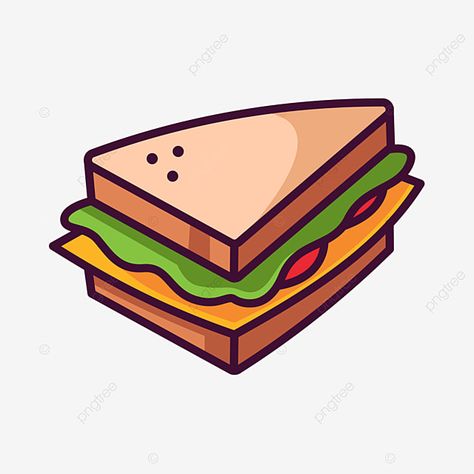 Sandwich Illustration, Sandwich Drawing, Vector Art Illustration Graphics, Graphic Design Infographic, In Icon, Food Logo Design, Cartoons Png, Cafe Wall, Drawing Skills