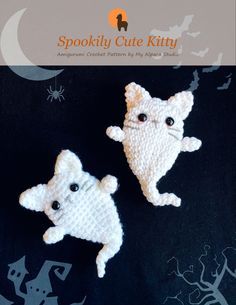 Crochet Starters, Crochet Horror, Spooky Crochet, Crochet Pattern Cat, Kat Haken, Crochet Pour Halloween, Cat Crochet Pattern, Pocket Doll, Cat Key