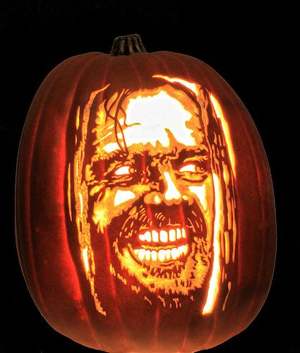 Shining Pumpkin Carving, The Shining Pumpkin Carving, Pumpkin Ideas For Halloween, Cool Pumpkin Carvings, Halloween Pumpkin Stencils, I Love Horror, Amazing Pumpkin Carving, Pumpkin Stencils, Horror Party