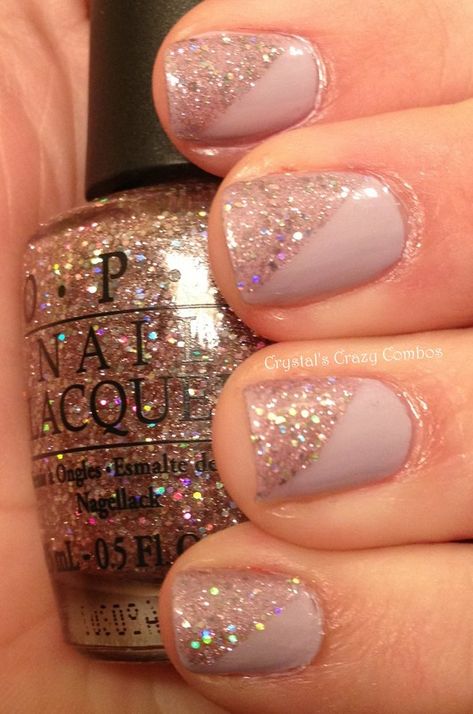 Party to the right....business to the left!   # Pin++ for Pinterest # Nail Art Glitter, Heart Nail, Easy Nails, Sparkle Nails, Half And Half, Rocker Chic, Orange Nails, Simple Nail Designs, Manicure Y Pedicure