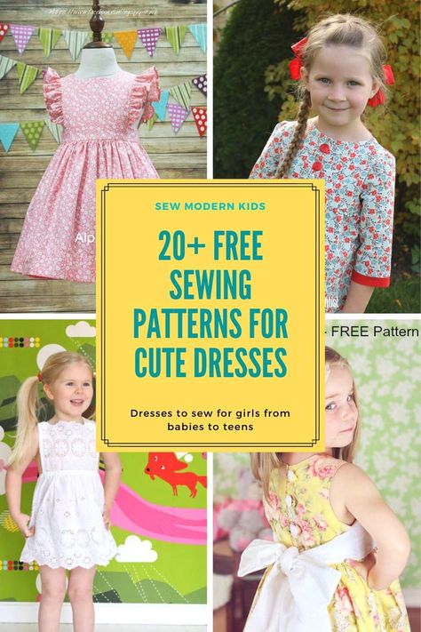 20+ free girls dress sewing patterns - Sew Modern Kids Girls Sewing Patterns Free, Girl Dress Pattern Pdf, Girls Dress Pattern Free, Toddler Sewing Patterns, Dresses 15, Toddler Dress Patterns, Ruffle Dresses, Purse Sewing Patterns, Girls Dresses Sewing