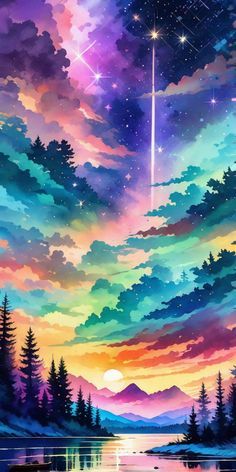 Magic Scenery, Family Art Projects, Vibrant Wallpaper, Bumble Bee Art, Frog Wallpaper, Iphone Wallpaper Stills, Watercolor Tree, Cool Wallpapers Art, Wallpaper Collection