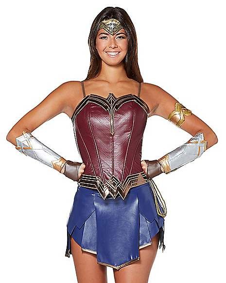 Adult Wonder Woman Corset - DC Comics - Spirithalloween.com Halloween Costume Couple, Wonder Woman Halloween Costume, Wonder Woman Dress, Wonder Woman Outfit, Wonder Woman Movie, Justice League Wonder Woman, Woman Costume, Angel Outfit, Wonder Woman Costume