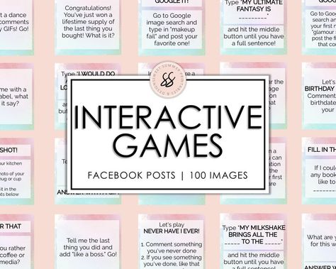 100 Rainbow Facebook Games Interactive Posts Social Media | Etsy Facebook Games Interactive, Games Social Media, Facebook Group Games, Tanning Quotes, Office Things, Esthetician Quotes, Interactive Facebook Posts, Facebook Games, Black And White Instagram