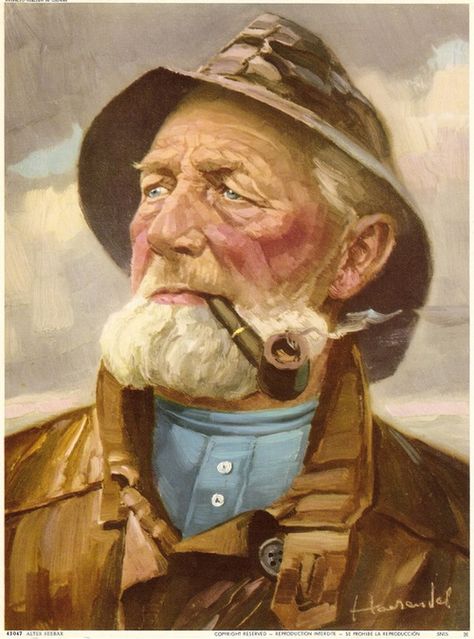 Old Man Portrait Painting, Old People Art, Old Man Drawing, Sailor Vintage, Old Man Portrait, Navi A Vela, Old Fisherman, Sea Captain, Hur Man Målar