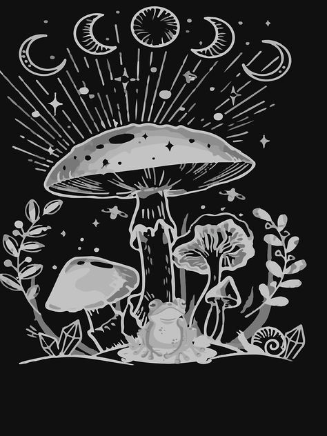 "Cute Cottagecore Aesthetic Frog Mushroom Moon Witchy Vintage" Active T-Shirt by artmagasin | Redbubble Aesthetic Frog, Mushroom Moon, Frog Mushroom, Cute Cottagecore, Goblin Core, Minimalist Tattoos, Cottagecore Aesthetic, Aesthetically Pleasing, Moon