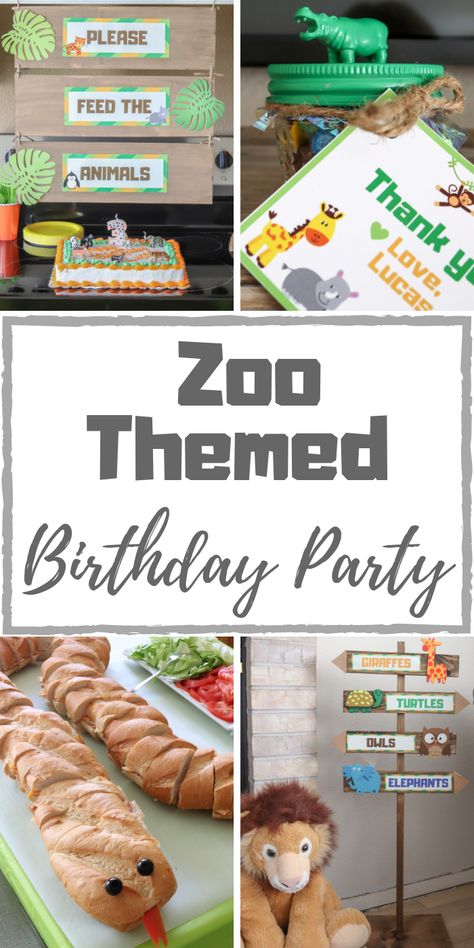 Lucas' Zoo Themed 3rd Birthday Party | Simply Beautiful By Angela Zoo Birthday Party Food, Zoo Theme Birthday, 3rd Birthday Party For Boy, Animal Themed Birthday Party, Zoo Birthday Party, 2nd Birthday Party For Boys, Wild Birthday Party, Jungle Theme Birthday, Zoo Birthday