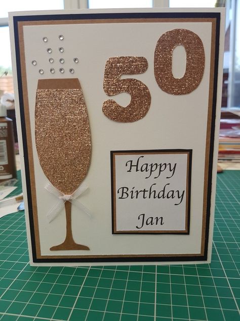 50th Birthday Celebrations #handmade #card #papercraft #50 #birthday 50th Birthday Handmade Cards, Happy 50th Birthday Cards Diy, Homemade 50th Birthday Cards, 60 Birthday Cards For Women, 50 Birthday Cards For Women, 50th Birthday Cards For Women Handmade, Diy 50th Birthday Card, 50th Birthday Cards For Women, Pinterest Birthday Cards