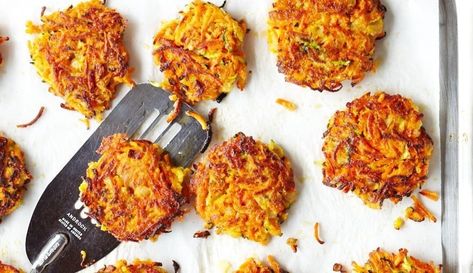 Sweet Potato Zucchini Latkes Casserole With Hashbrowns, Breakfast Casserole With Hashbrowns, Zucchini Latkes, Sweet Potato Zucchini, Potato Latke, Potato Zucchini, Sweet Potato Hash Browns, Fried Potato, Potato Latkes