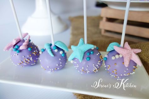 Mermaid Popsicles, Mermaid Cakepops, Under The Sea Cake Pops, Mermaid Desserts, Ballerina Party Decorations, Popsicle Party, Mermaid Birthday Party Decorations, 1st Birthday Girl Decorations, Mermaid Theme Birthday Party