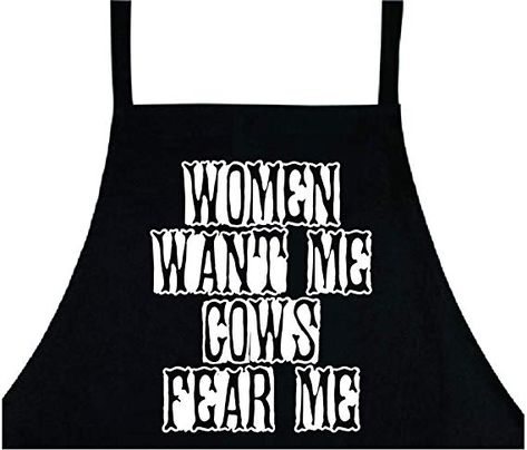 Amazon.com: Dabbledown Women Want Me Cows Fear Me, Manly Apron, Funny BBQ Apron for Men, Men’s Apron for Grilling Gifts for Men, Grilling Apron: Home & Kitchen Apron Funny, Grilling Apron, Apron For Men, Funny Aprons, Grill Apron, Grilling Gifts, Bbq Apron, Aprons For Men, Gifts For Men