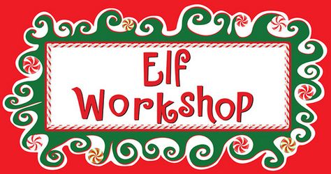 Elf Workshop, Friday December 12 | Stillwater PTSA Santa's Workshop Sign, Work Cubicle Decor, Elf Workshop, Christmas Desk Decorations, Polar Express Christmas Party, Christmas Cubicle Decorations, Santa Wrapping, Workshop Sign, School Door Decorations