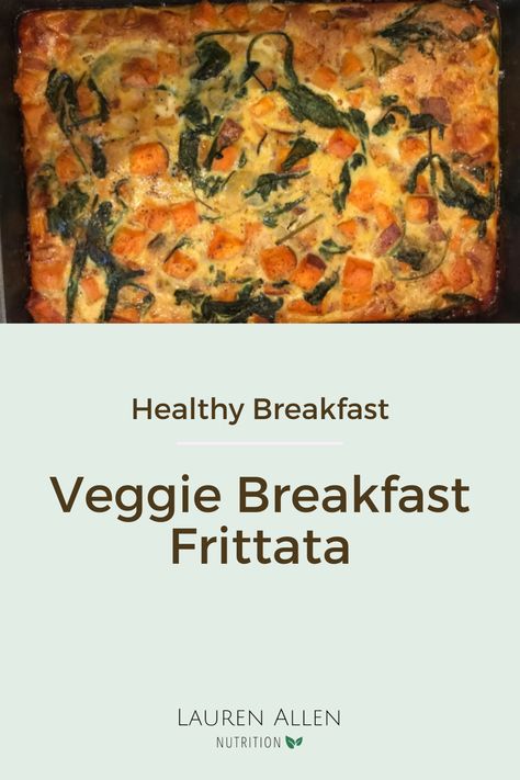 This delicious frittata checks all the boxes- It's high in protein, healthy fats, fiber, complex carbohydrates, and flavor! It's gluten free, dairy free, and sugar free. This dish can be prepared in advance and frozen in individual portion sizes for a stress free, delicious morning grab-and-go breakfast that will keep you full and fueled for your busy day ahead. Hormone Balancing Recipes, Breakfast Frittata, Complex Carbohydrates, Veggie Breakfast, Grab And Go Breakfast, Chopped Onions, Healthy Fats, Baking Pans, Healthy Breakfast