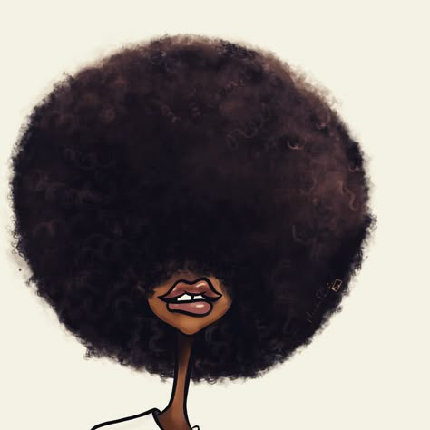 Painting Afro Hair, Afrocentric Art Black Power, Afro Cartoon, Afro Drawing, Styles Of Art, Afro Hair Art, Soulful Art, Afrique Art, Black Art Painting