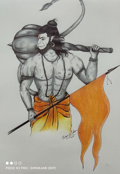 Bajrang Bali Drawing, Bajrangbali Sketch, Ganpati Art, Ram Ji Photo, Hard Drawings, Shading Drawing, Portraits Drawing, Ram Ji, Celebrity Portraits Drawing