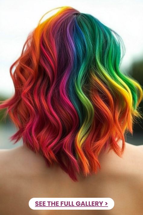 Explore 80 bright hair color ideas that transform your style with vibrant hues. Perfect for expressing your personality as you discover the latest trends in hair colors. Fun Color Hair Ideas, Vivid Hair Color Placement, Bright Hair Color Ideas, Rainbow Hair Color Ideas, Hair Color Placement, Color Safe Shampoo, Vivid Hair Color, Rainbow Hair Color, Bright Hair Colors