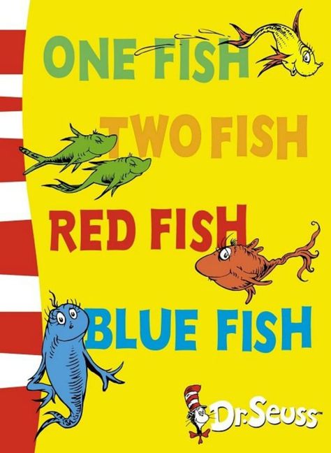 Dr. Seuss Activities to Go With Each of His Beloved Classics Dr. Seuss Book, Dr Seuss Activities, Writing Childrens Books, Dr Seuss Books, Dr. Seuss, Red Fish Blue Fish, One Fish Two Fish, Beginner Books, Two Fish