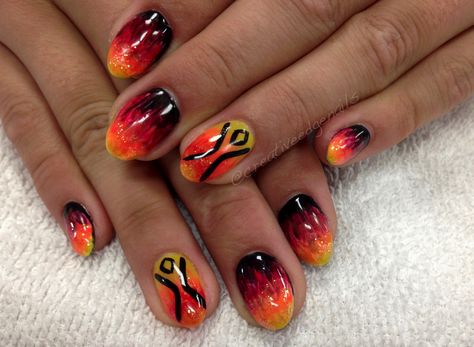 Burning man nail art Man Nail Art, Music Festival Nails, Man Nails, Bohemian Nails, Burning Man 2017, Boho Nails, Natural Nail Designs, Purple Zebra, Fire Flames