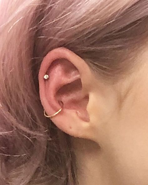 Conch Piercing Ring, Conch Hoop, Pretty Ear Piercings, Conch Piercing, Pierced Jewelry, Simple Bracelets, Dove Cameron, Piercing Tattoo, Ear Jewelry