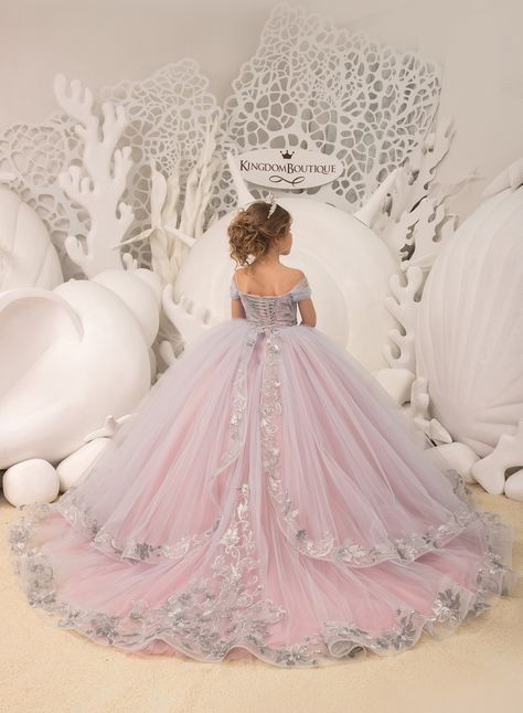 Pinterest Dress, Silver Flower Girl Dress, Purple Flower Girl Dress, Girls Ball Gown, Girls Communion Dresses, Wedding Party Bridesmaid, Princess Flower Girl Dresses, Pink Flower Girl Dresses, Princess Flower