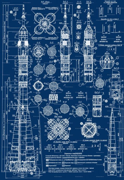 Soyuz Rocket, Nasa Rocket, Blueprint Drawing, Rocket Design, Blueprint Art, Aerospace Engineering, Space Race, Space Poster, Rocket Ship