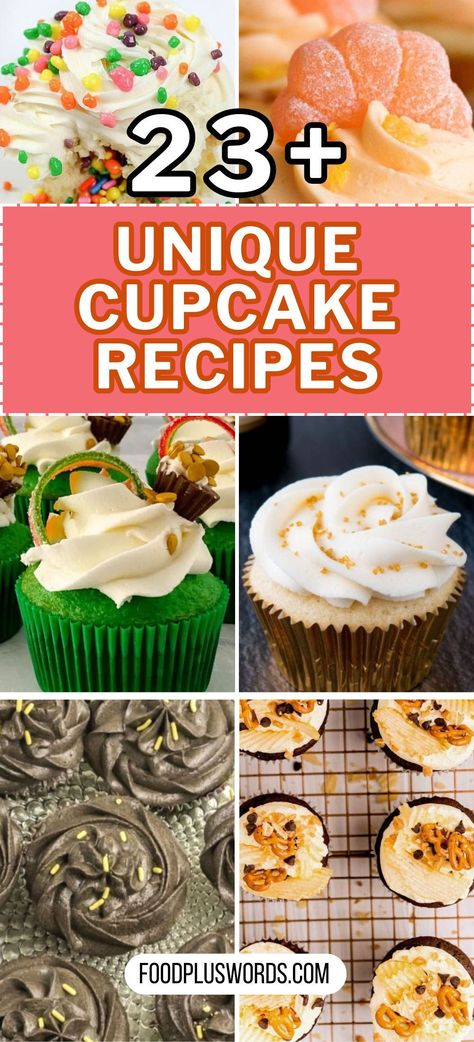 Check out 25 easy Cupcake Recipes for homemade baking. Perfect for beginners and experts alike, these recipes cover everything from classic Vanilla to festive Christmas treats. Unleash your baking creativity with unique flavors and simple instructions. Transform your kitchen into a cupcake haven with these simple, tasty ideas. Specialty Cupcakes Recipes, Christmas Flavored Cupcakes, Weird Cupcakes, Unique Cupcake Ideas, Jumbo Cupcake Recipes, Starburst Cupcakes, Impressive Cupcakes, Unusual Cupcakes, Gourmet Cupcakes Flavors