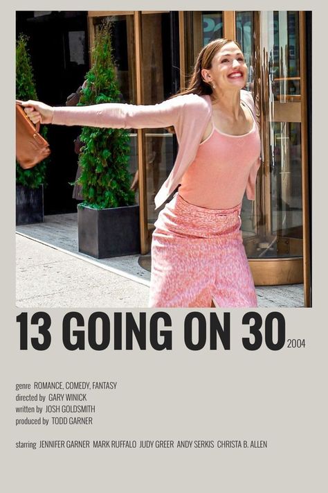 13 Going On 30 Minimalist Poster, 13 To 30 Movie, 13 Going On 30 Poster Art, 13 On Going 30, 13 Going On 30 Aesthetic Poster, 13 Going On 30 Movie Poster, 13going On 30, 13 Going In 30, Rom Com Movie Posters