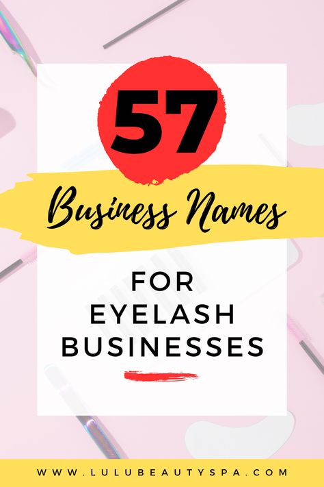 Are you ready to flutter your way to success with your new eyelash extension business? We know starting a new venture can be as thrilling as it is daunting, but we’ve got your back! Finding the perfect name for your business is like choosing the perfect set of lashes- it needs to be unique and utterly you. But fret not, as we’ve curated a list of some fabulous and creative lash business name ideas to inspire and empower you in this list of 57 unique and creative lash business name ideas! Lash Artist Name Ideas, Lash Buisness Ideas Names, Eyelash Business Names, Unique Lash Business Names, Lash Brand Name Ideas, Lash Company Name Ideas, Lash Business Names Ideas, Lash Business Names, Lash Names