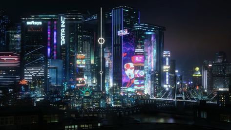 Cyberpunk 2077 screen shot #city #cyberpunk #night #neon neon glow #1080P #wallpaper #hdwallpaper #desktop Ville Cyberpunk, 3840x2160 Wallpaper, Art Cyberpunk, Cinematic Trailer, Sci Fi City, Cyberpunk Edgerunners, New Retro Wave, Wallpaper For Pc, Japon Illustration