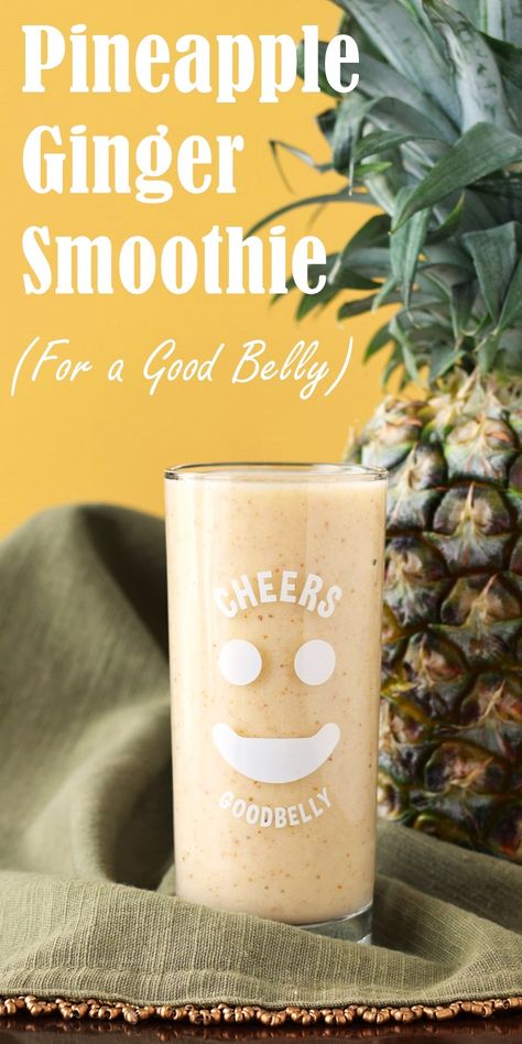 Smoothie Shack, Pineapple Ginger Smoothie, Dinner Smoothies, Detox Life, Ginger Smoothie Recipes, Digestion Health, Pineapple Ginger, Pineapple Water, Ginger Smoothie