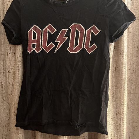 AC/DC black and red t shirt #acdc - Depop Dc Clothing, Lana Del Rey Shirt, Acdc Shirt, Shirt Prints, Red T Shirt, Red T, Band Shirts, Thrift Shopping, Red Tshirt