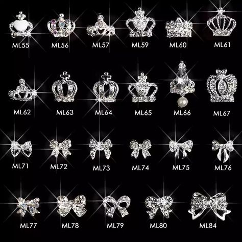 http://s.click.aliexpress.com/e/4b1DrJgy  100pcs  silver crown & bows  rhinestone nail design alloy 3d DIY Crown nail art supplies pendant decorations accessories Crown Nail Art, Crown Nails, Bow Nail Designs, Manicure Supplies, Nail Studs, Charm Nail, Bow Nail, Diy Crown, Diy Glitter