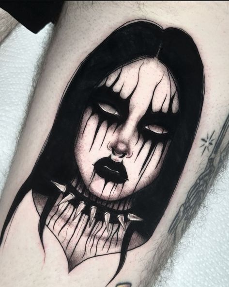 Trippy Tattoo Ideas, Trippy Tattoo, Clever Tattoos, Scary Tattoos, Chicano Art Tattoos, Creepy Tattoos, Silhouette Painting, Dark Artwork, Braided Cornrow Hairstyles