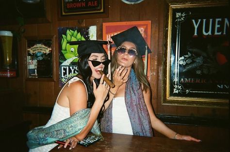 #collegegraduation #college #collegelife #filmphotography #35mm #vintage #35mmfilm #filmcamera Graduation Pictures With Cigars, Outdoor College Graduation Pictures, Graduation Pictures Vintage, Academic Photoshoot, Bar Graduation Pictures, Graduation Pictures Funny, Aesthetic Grad Pics, Grunge Graduation Pictures, Grad Pics College