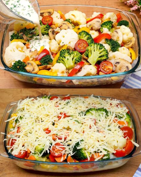 Curried Cauliflower Casserole, Keto Cheesy Vegetable Casserole, Noodle Casserole Recipes Vegetarian, Cooked Veggies Recipes Healthy, Veggies With Sauce, Broccoli And Cauliflower Casserole Baked, Broccoli Cauliflower Crockpot Recipes, Cauliflower Recipes For Diabetics, Keto Vegetable Dishes