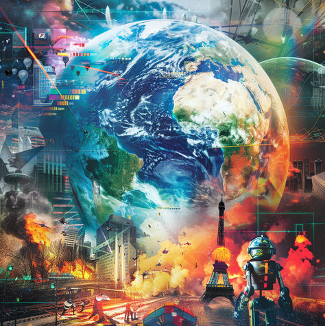 Earth in fire Climate change Global warming concept 3D rendering Collage Landscape, About Earth, Robot Illustration, Studio Backgrounds, Odd Future, Presentation Template Free, Poster Invitation, 3d Rendering, Lonely Planet