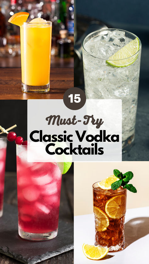 Classic Vodka Cocktails Vodka Based Cocktails Recipes, Classic Cocktails Recipes, Cocktail Vodka Recipes, Iconic Recipes, Vodka Based Cocktails, Classic Vodka Cocktails, Vodka Cocktails Recipes, Cocktails To Try, Candied Lemons