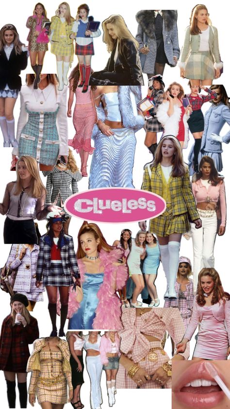 Clueless 90’s looks: vintage, expensive, tweed Clueless Party Ideas, Clueless Party Theme, Clueless Themed Birthday Party, Clueless Aesthetic Outfits, Dionne Clueless Outfits, Clueless Party, Preppy Collection, Dionne Clueless, Clueless Closet