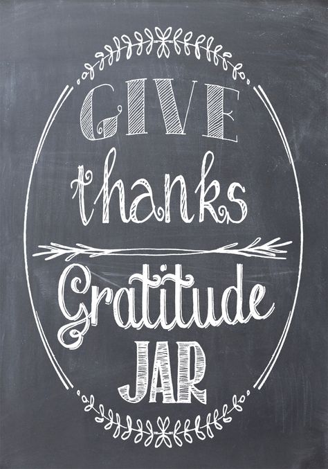 Place this cute chalkboard label on a mason jar next to a stack of note papers or popsicle sticks and everyday everyone writes one thing they are grateful for on a note and puts in the Gratitude Jar. Read the collection of daily gratitude notes on thanksgiving as a family! #gratitudejar #thanksgiving #givingthanks #thankfulness #thanksgivingchalkboards Gratitude Station, Gratitude Jar Printable, Thankful Jar, Gratitude Jars, Jar Printable, Thankful And Grateful, Gratitude Notes, Teacher Appreciation Quotes, Gratitude Jar