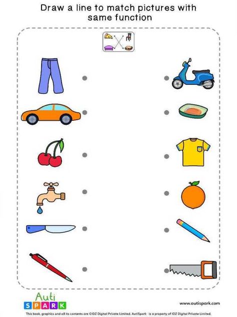 Match Pictures By Function #09 – Matching Worksheet Matching Worksheets For Kindergarten, Picture Matching Worksheet, Free Christmas Borders, Things That Go Together, Christmas Borders, Fun Worksheets For Kids, Matching Worksheets, Utensil Rack, Alphabet Matching